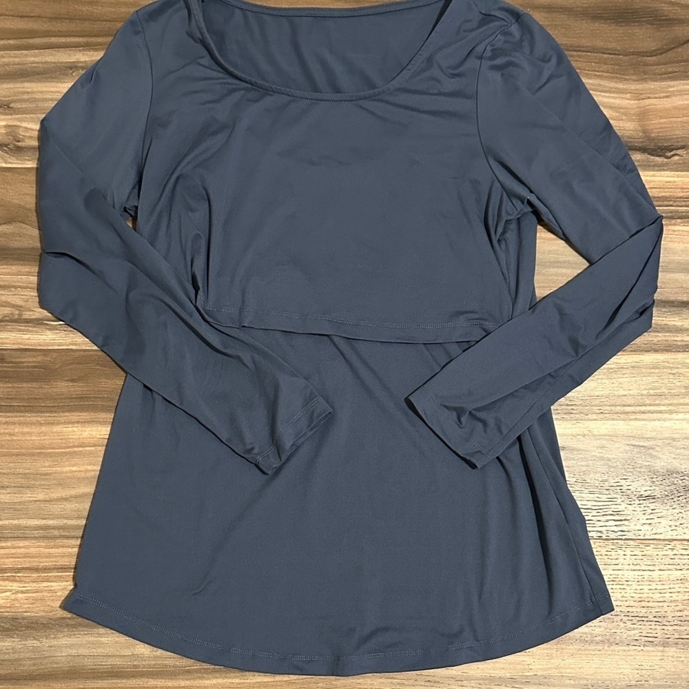 Kindred Bravely Jane Nursing Pajama Top Slate Blue Women’s Sz. XL Postpartum